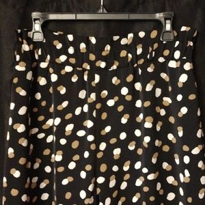 167. Black polkadot wide leg pants